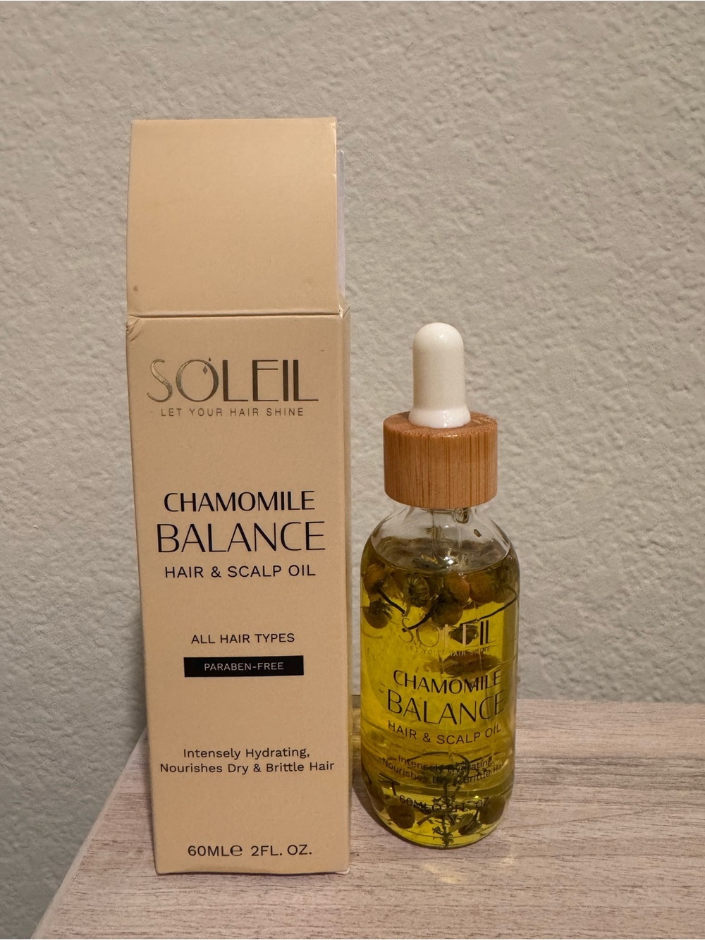 Soleil Chamomile Balance Hair & Scalp Oil — Yellow Nourishing Treatment